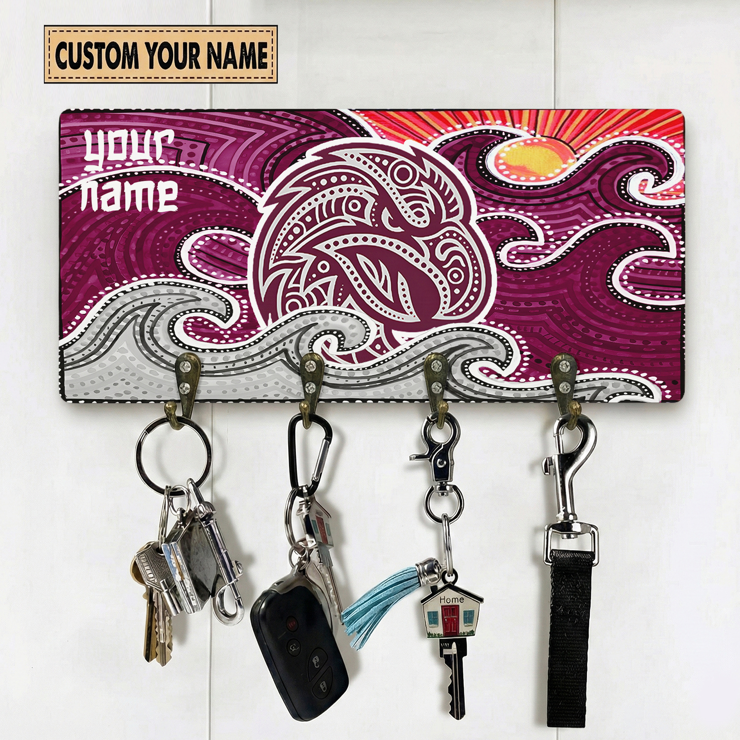 Auspiritmerch Manly Warringah Sea Eagles Personalized Key Holder Gifts For Fans