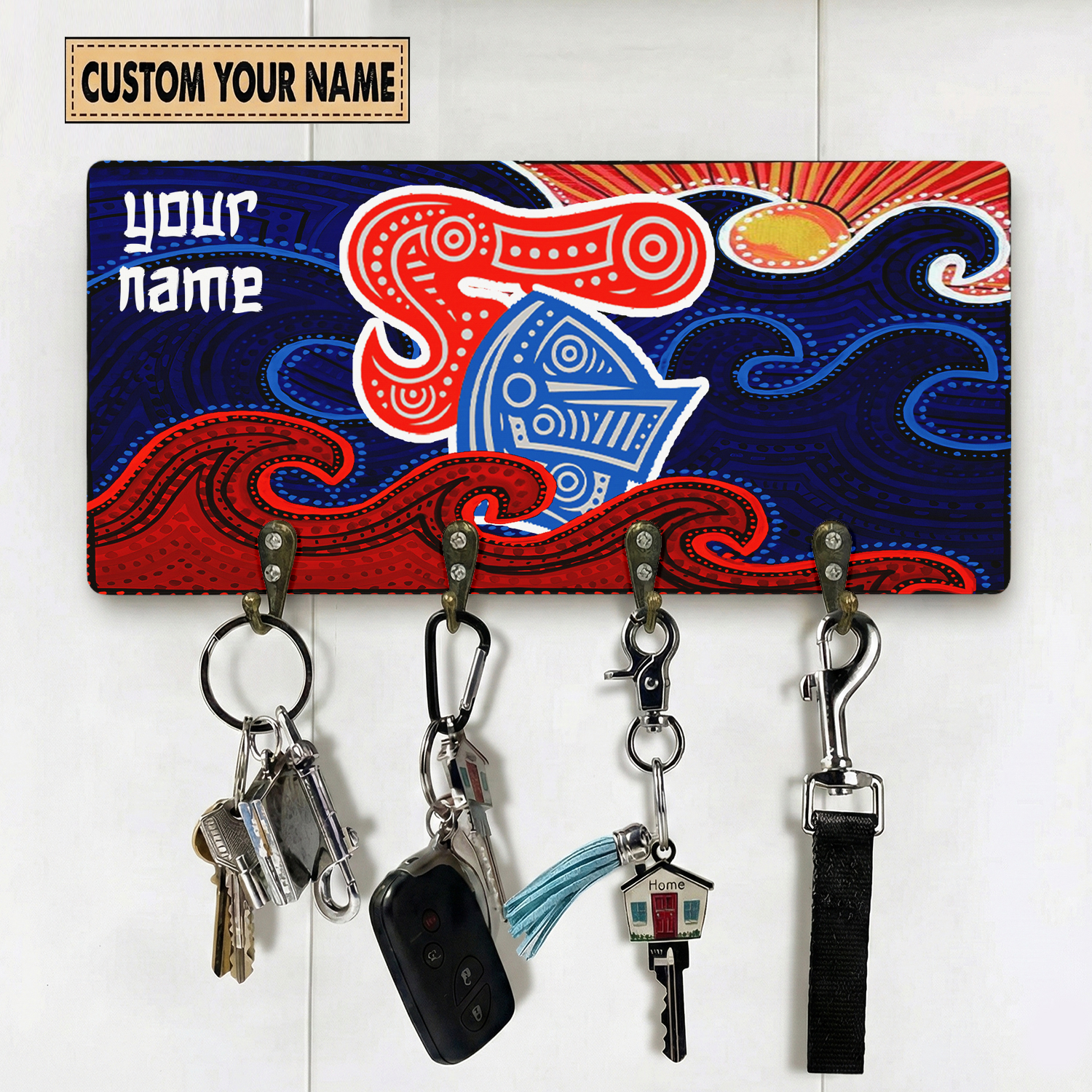Auspiritmerch Newcastle Knights Personalized Key Holder Gifts For Fans