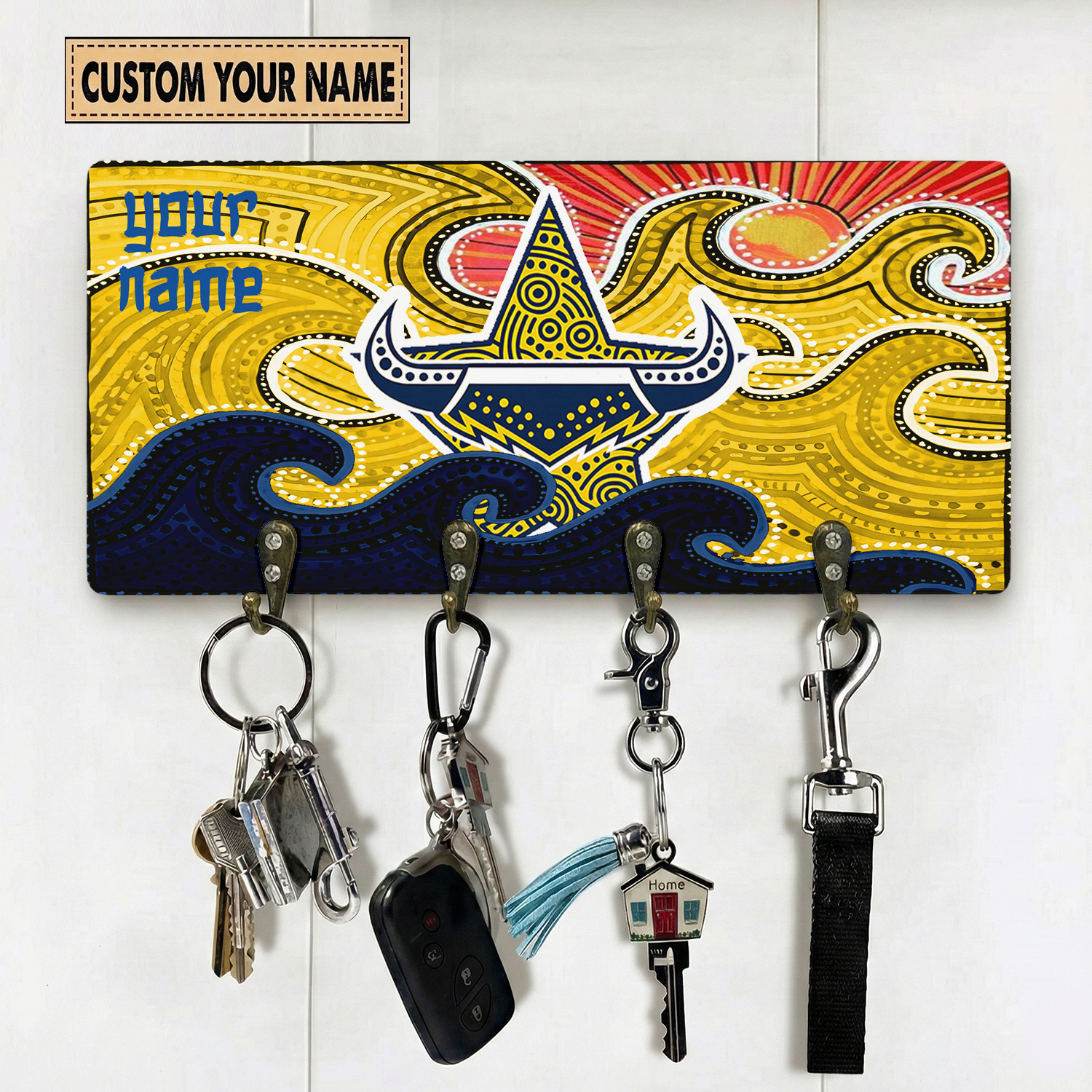 Auspiritmerch North Queensland Cowboys Personalized Key Holder Gifts For Fans