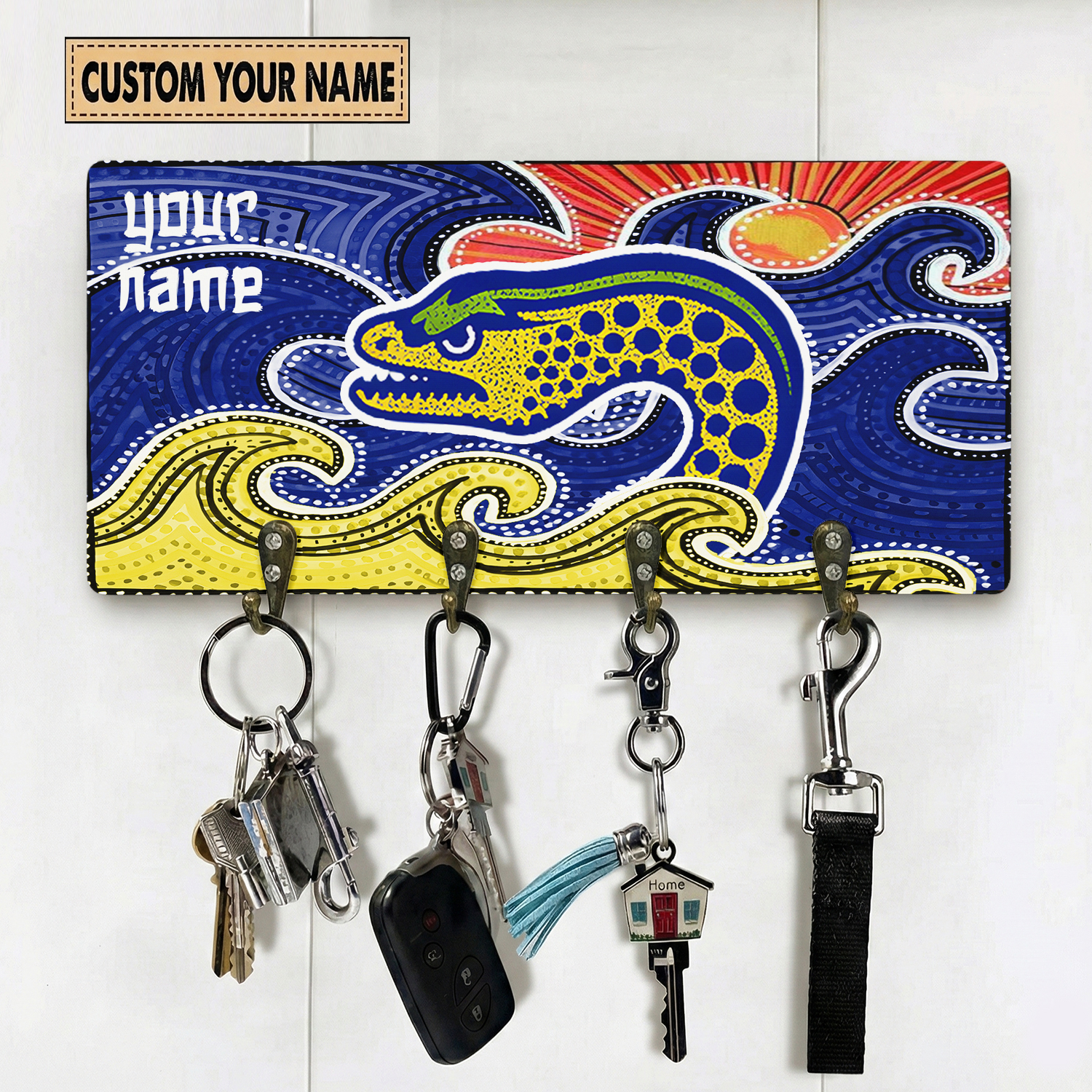 Auspiritmerch Parramatta Eels Personalized Key Holder Gifts For Fans