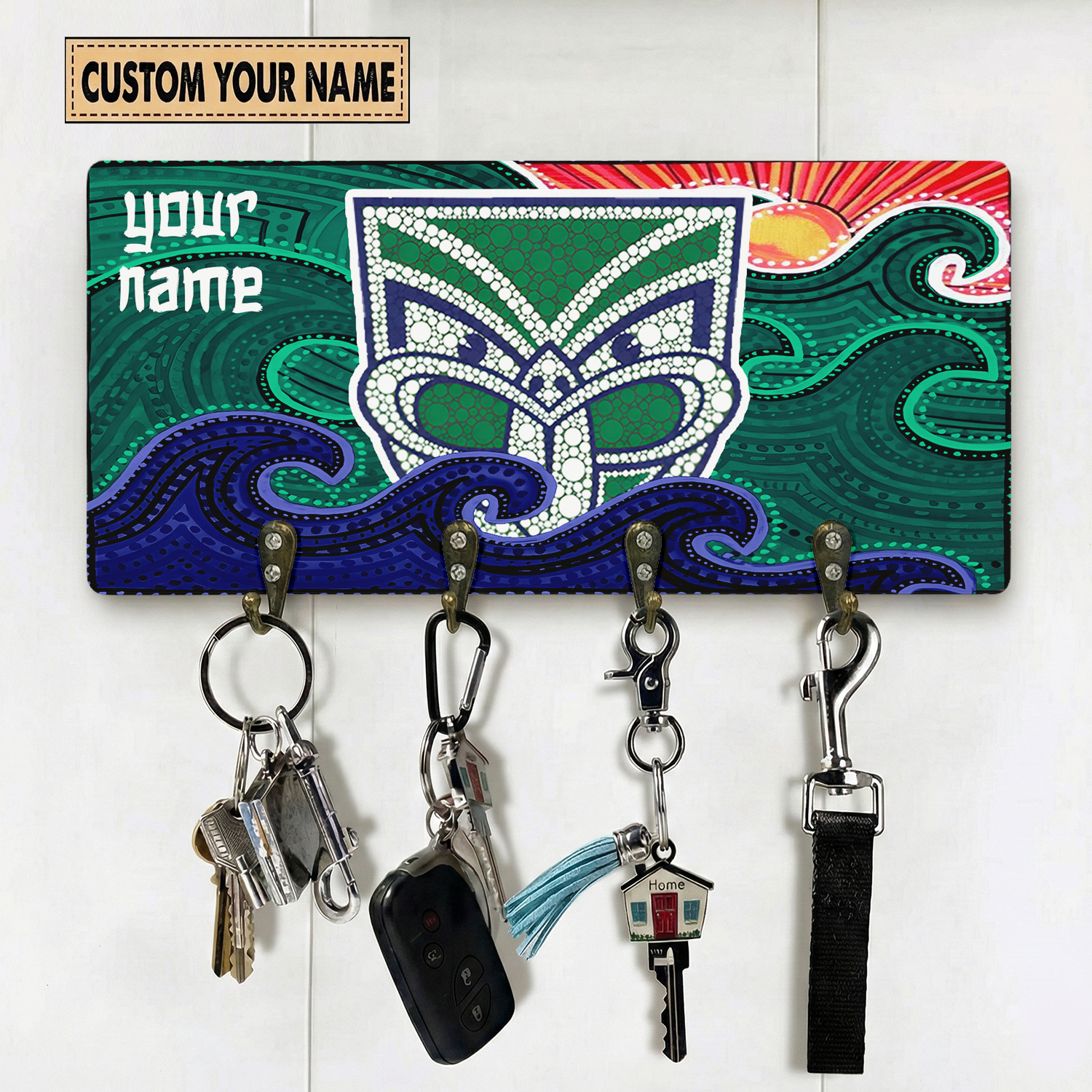 Auspiritmerch New Zealand Warriors Personalized Key Holder Gifts For Fans