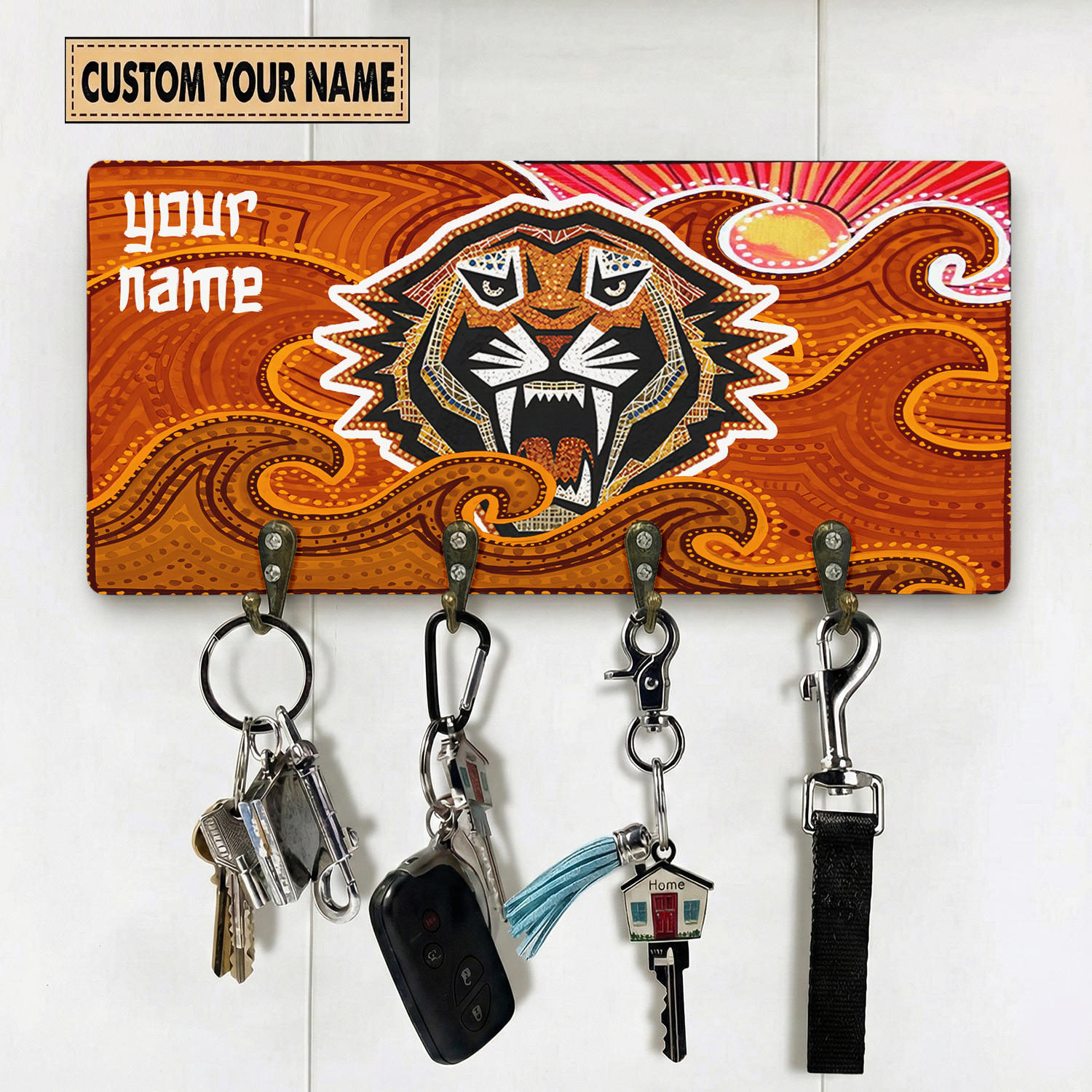 Auspiritmerch Wests Tigers Personalized Key Holder Gifts For Fans