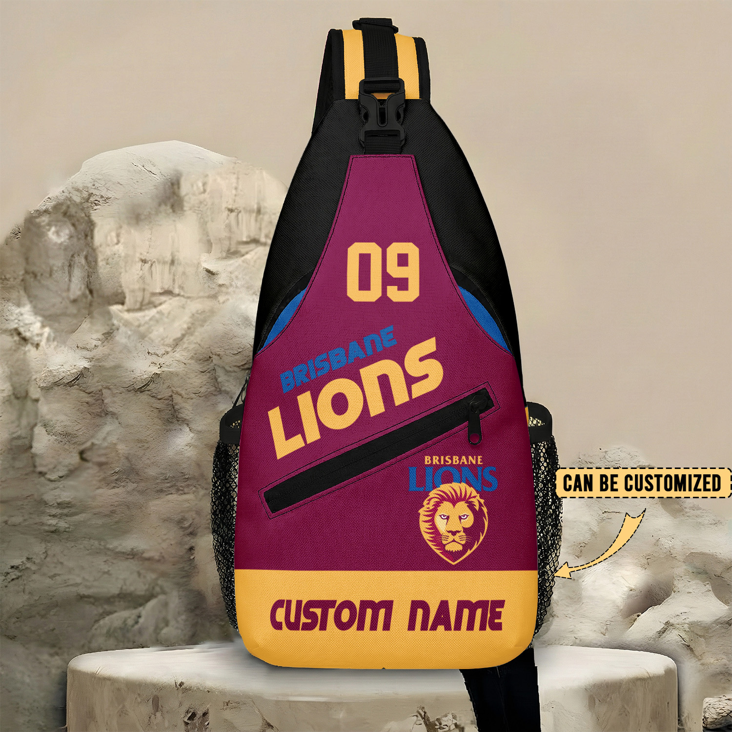 Auspiritmerch Brisbane Lions Personalized Sling Bags Gift For Fans