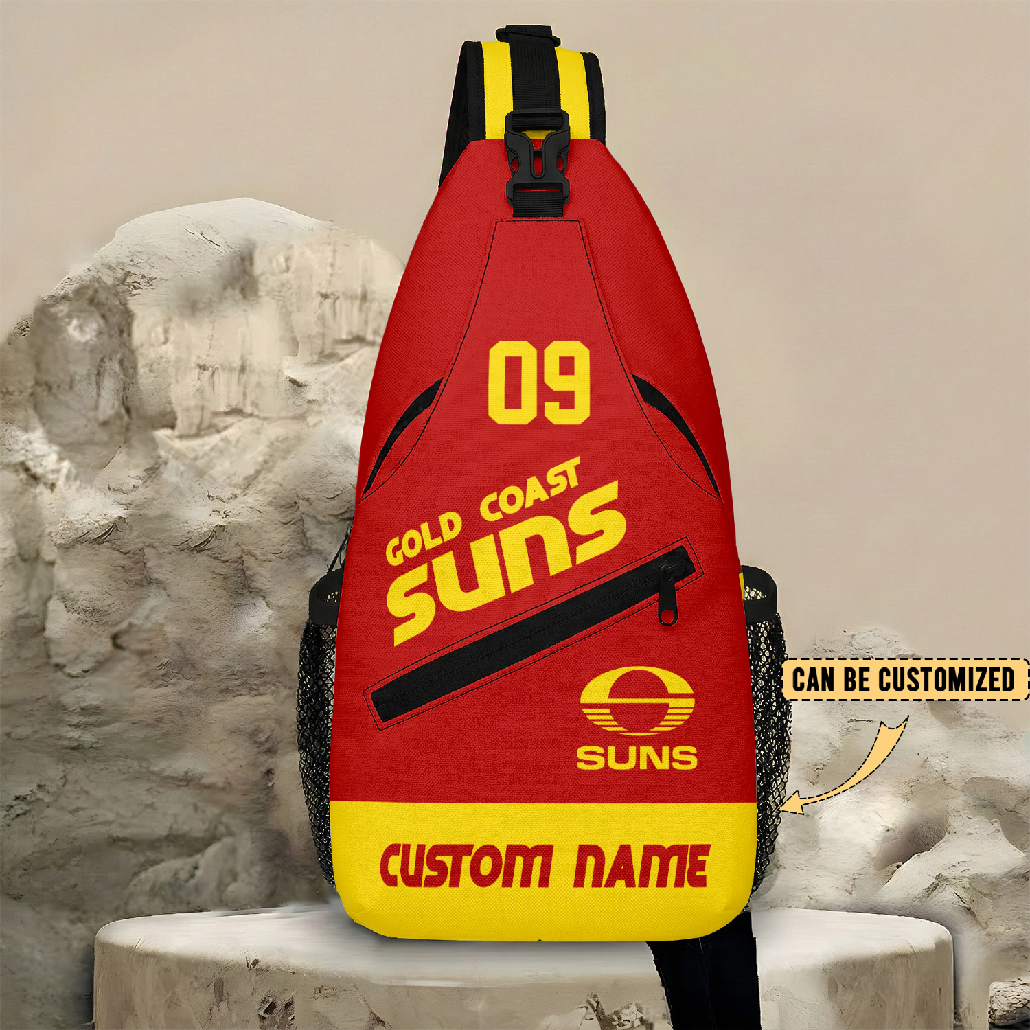 Auspiritmerch Gold Coast Suns Personalized Sling Bags Gift For Fans