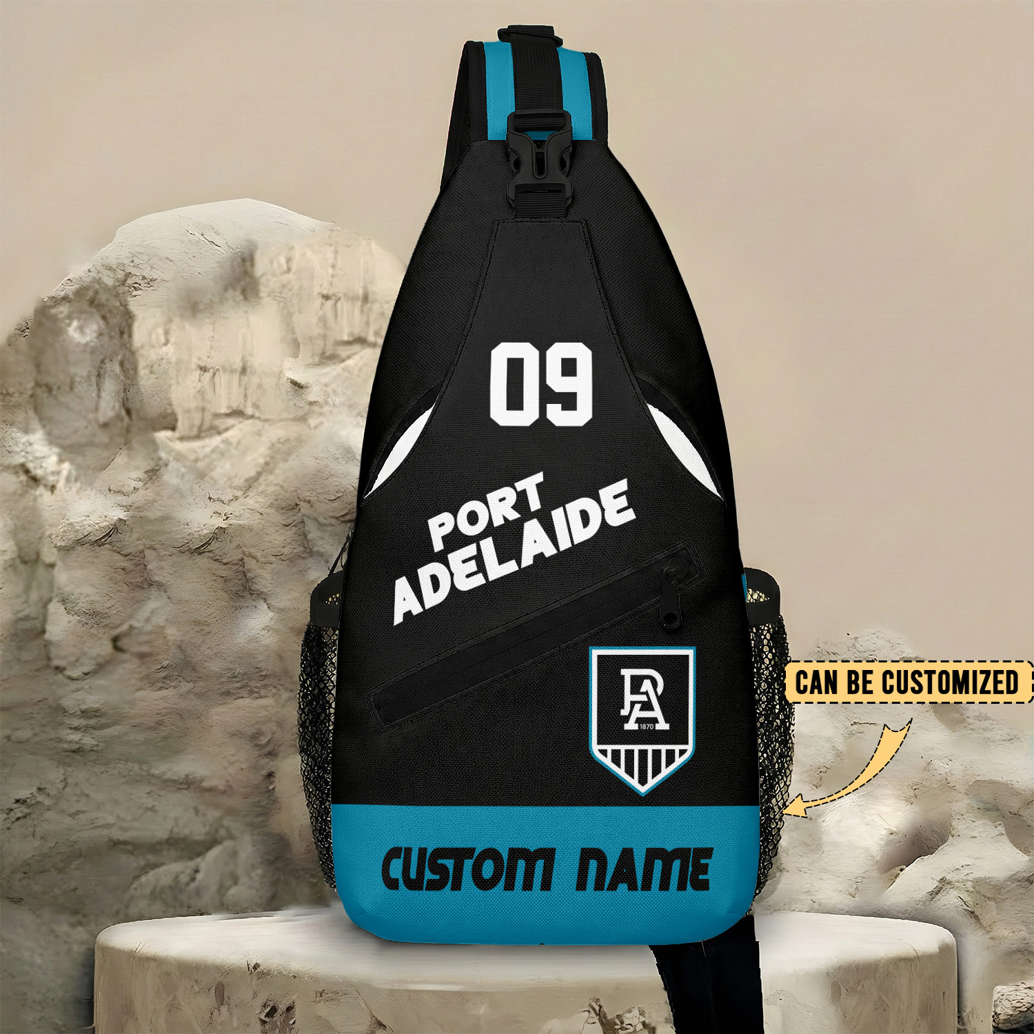 Auspiritmerch Port Adelaide Personalized Sling Bags Gift For Fans
