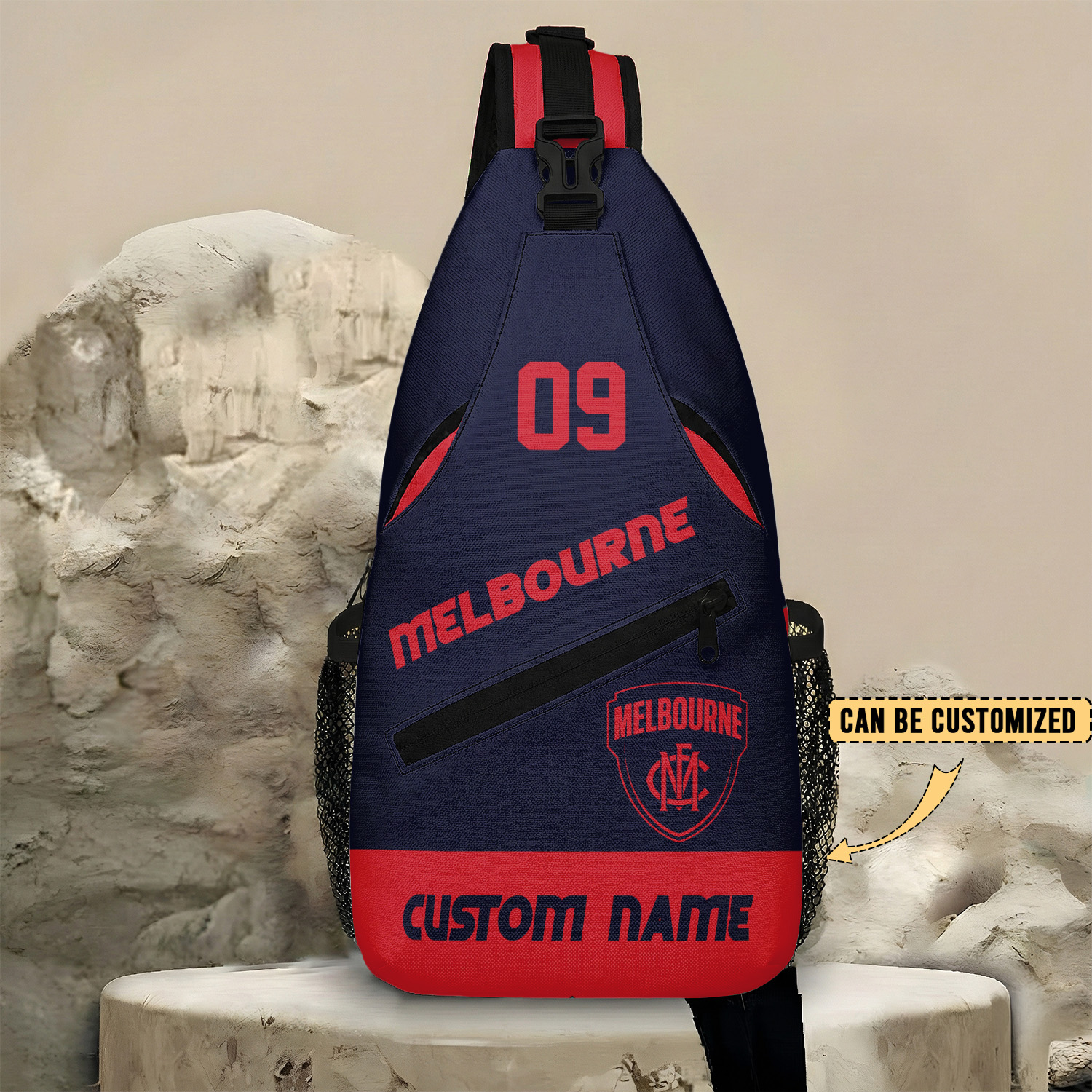 Auspiritmerch Melbourne Demons Personalized Sling Bags Gift For Fans
