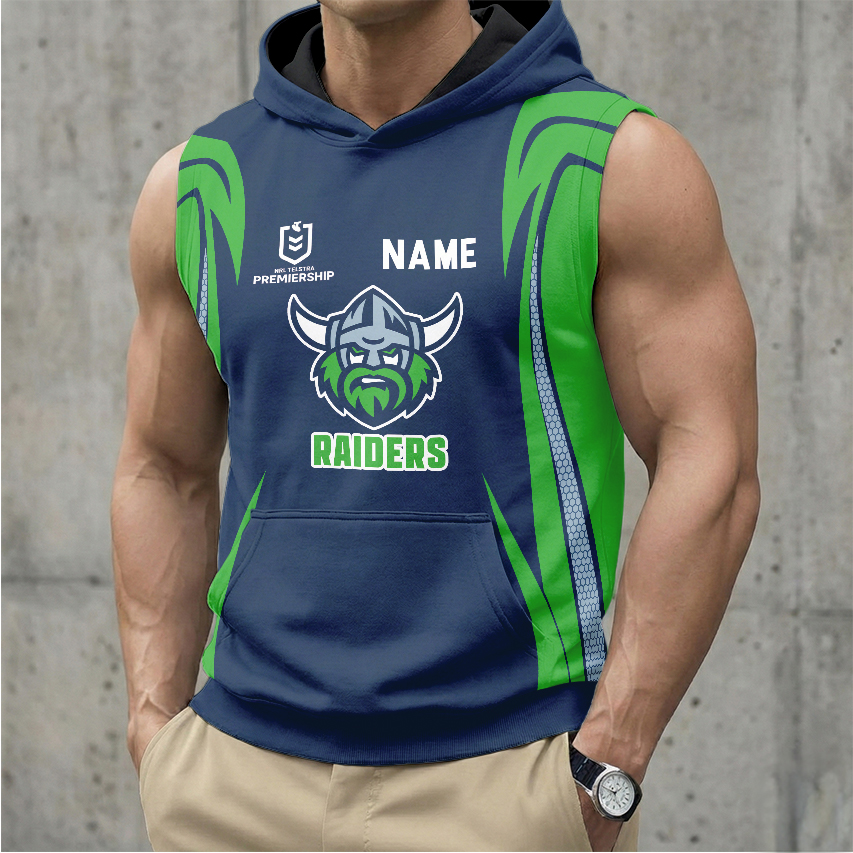 Auspiritmerch Canberra Raiders Personalized Hooded Tank Top Gift For Fans