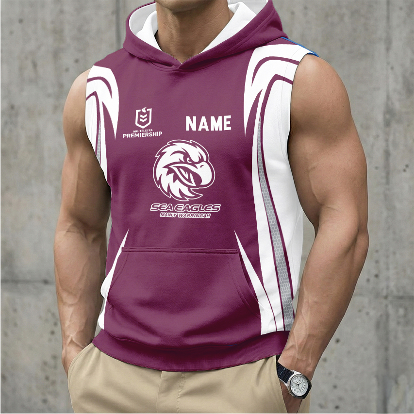 Auspiritmerch Manly Warringah Sea Eagles Personalized Hooded Tank Top Gift For Fans