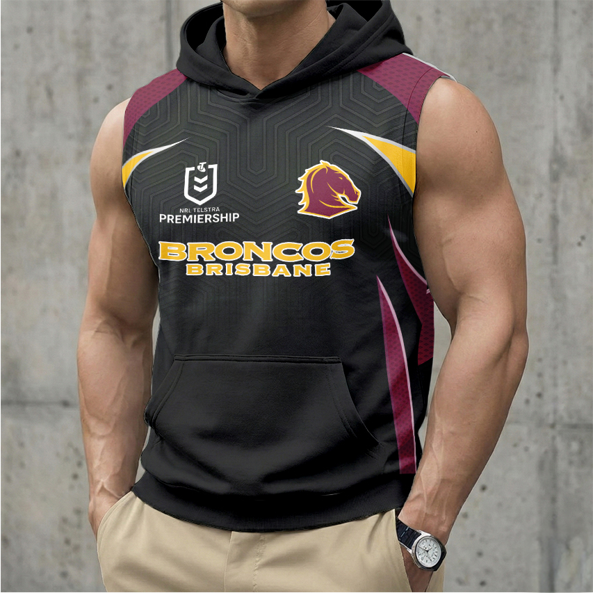 Auspiritmerch Brisbane Broncos Personalized Hooded Tank Top Gift For Fans