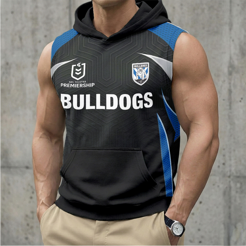 Auspiritmerch Canterbury-Bankstown Bulldogs Personalized Hooded Tank Top Gift For Fans