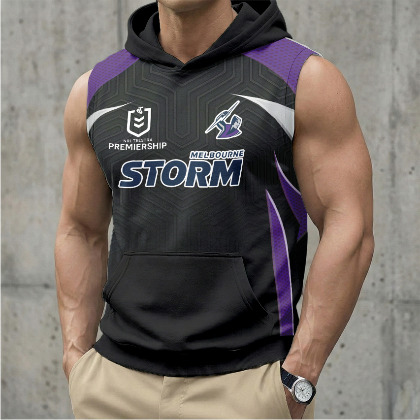 Auspiritmerch Melbourne Storm Personalized Hooded Tank Top Gift For Fans