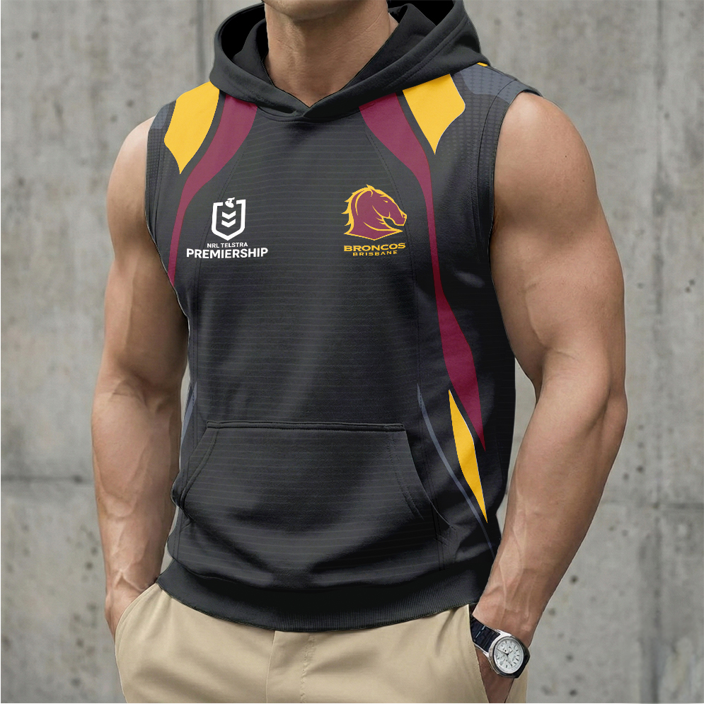 Auspiritmerch Brisbane Broncos Personalized Hooded Tank Top Gift For Fans