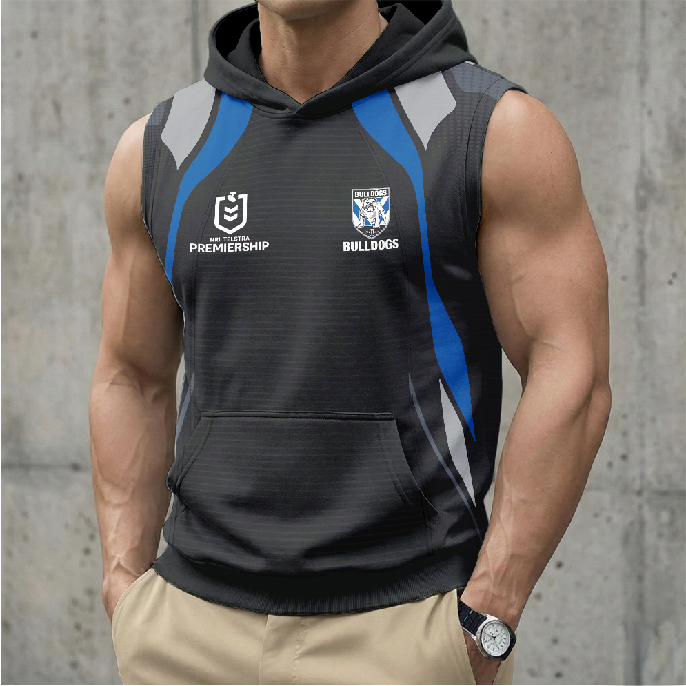 Auspiritmerch Canterbury-Bankstown Bulldogs Personalized Hooded Tank Top Gift For Fans