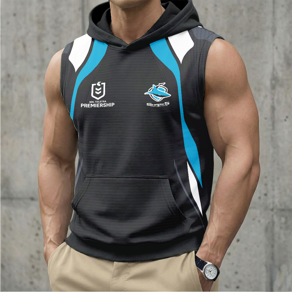 Auspiritmerch Cronulla-Sutherland Sharks Personalized Hooded Tank Top Gift For Fans