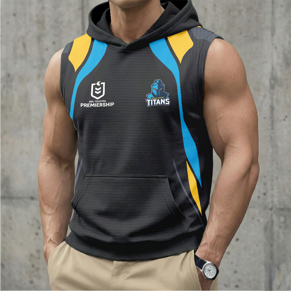 Auspiritmerch Gold Coast Titans Personalized Hooded Tank Top Gift For Fans
