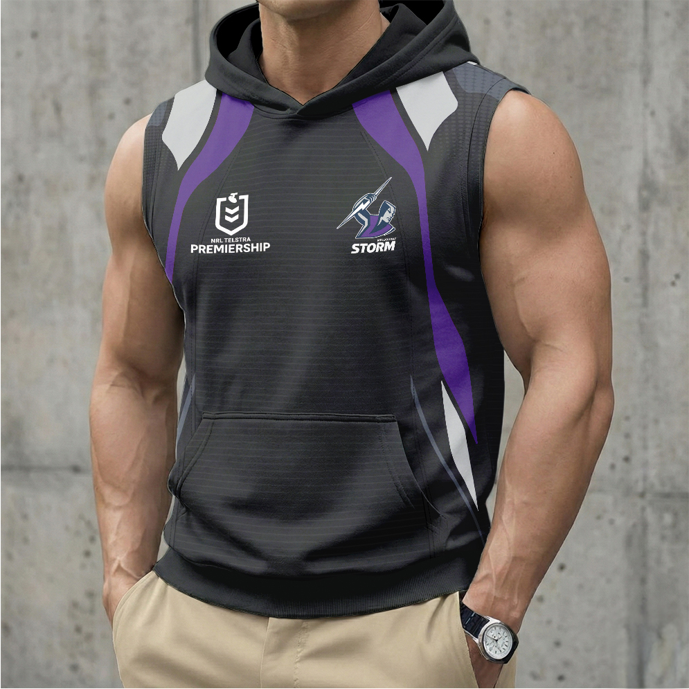 Auspiritmerch Melbourne Storm Personalized Hooded Tank Top Gift For Fans