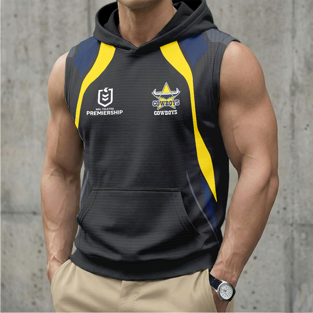 Auspiritmerch North Queensland Cowboys Personalized Hooded Tank Top Gift For Fans