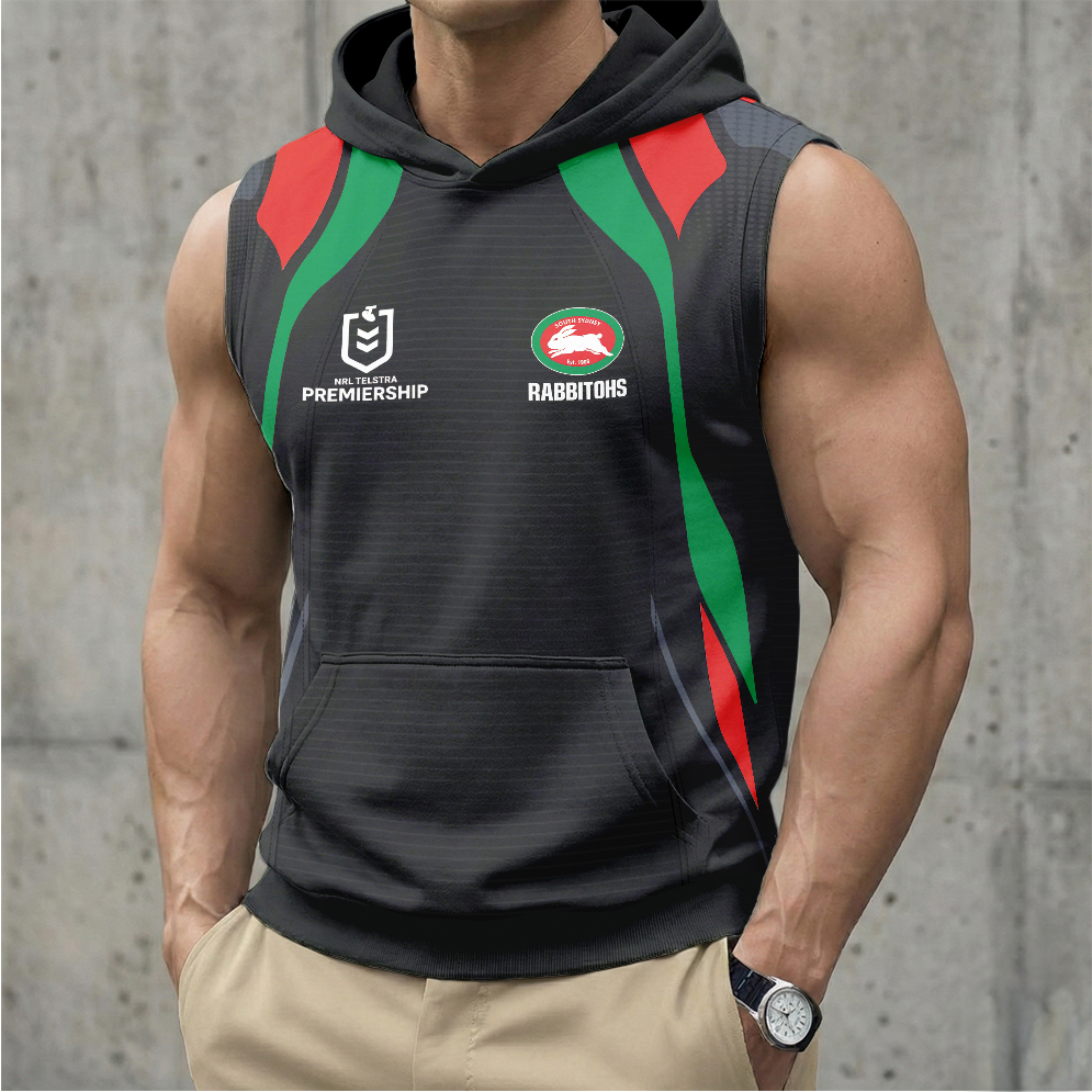Auspiritmerch South Sydney Rabbitohs Personalized Hooded Tank Top Gift For Fans