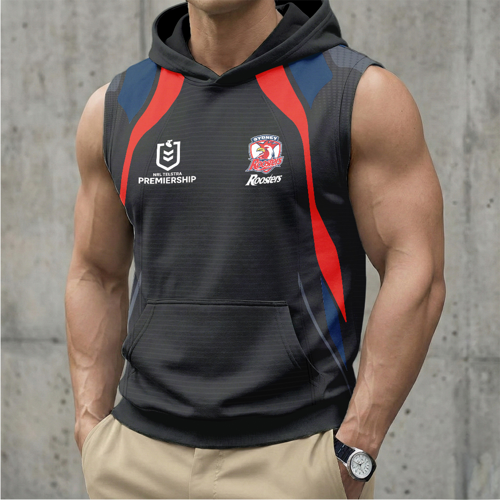 Auspiritmerch Sydney Roosters Personalized Hooded Tank Top Gift For Fans