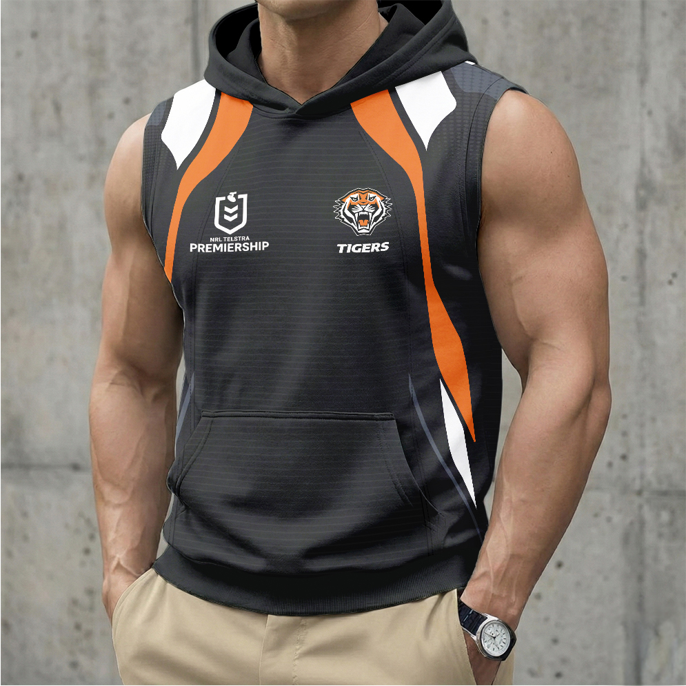 Auspiritmerch Wests Tigers Personalized Hooded Tank Top Gift For Fans