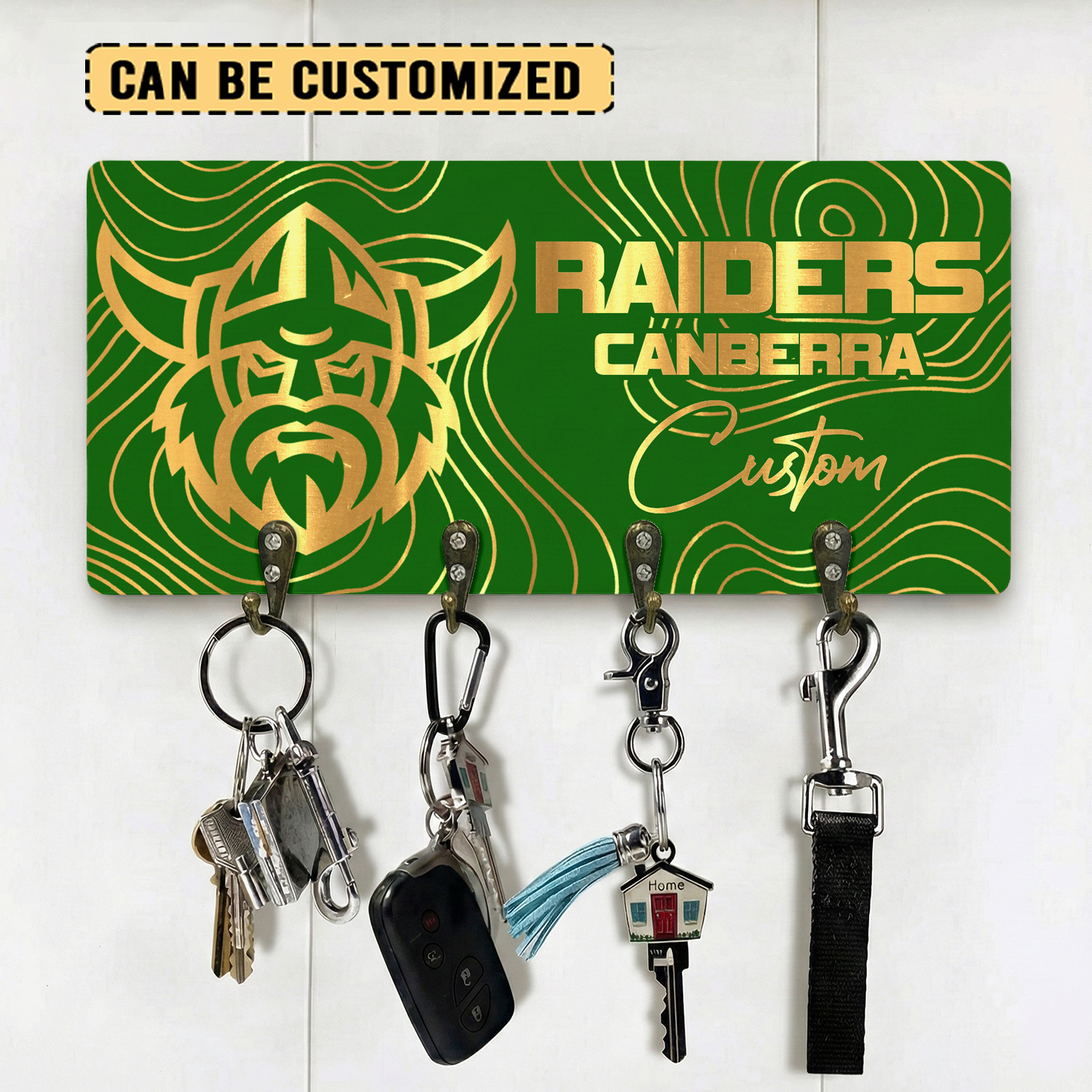 Auspiritmerch Canberra Raiders Personalized Key Holder Gifts For Fans