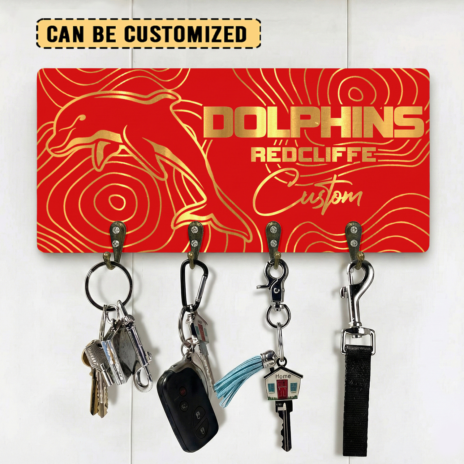 Auspiritmerch Dolphins Personalized Key Holder Gifts For Fans