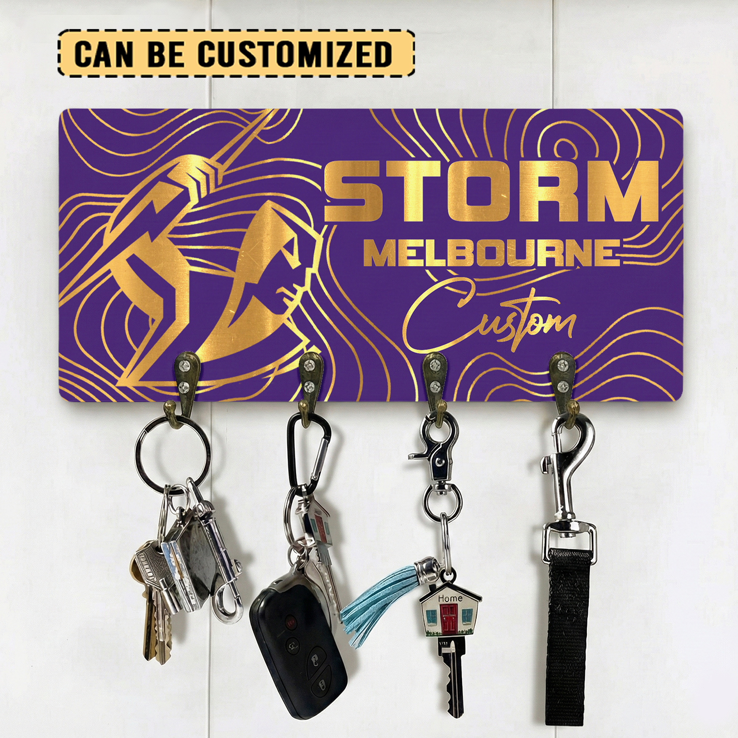 Auspiritmerch Melbourne Storm Personalized Key Holder Gifts For Fans