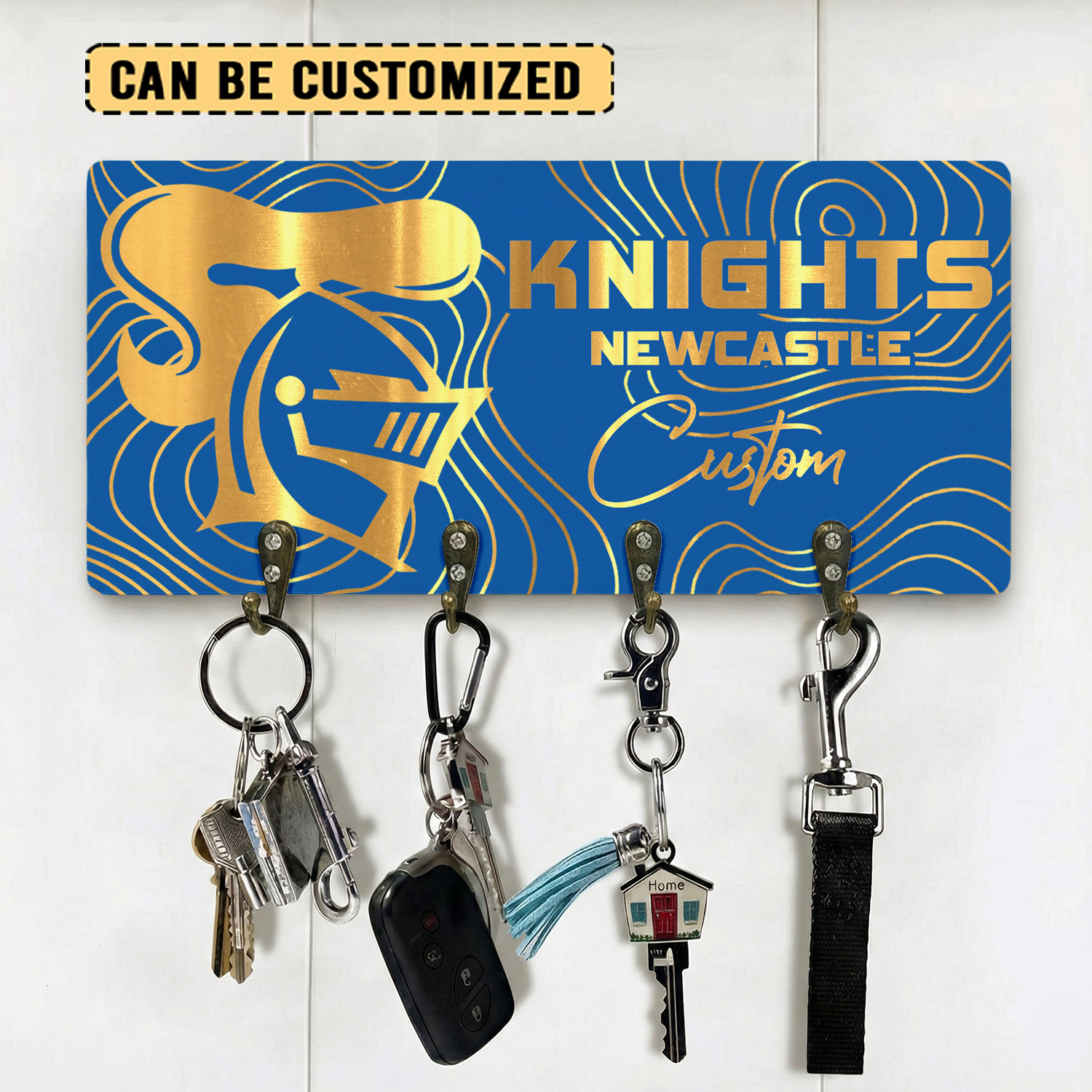 Auspiritmerch Newcastle Knights Personalized Key Holder Gifts For Fans
