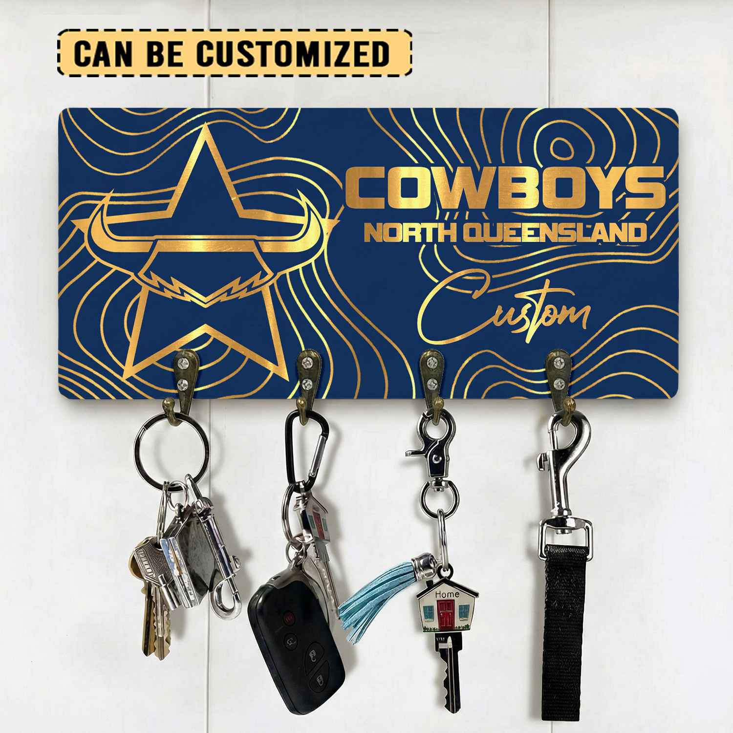 Auspiritmerch North Queensland Cowboys Personalized Key Holder Gifts For Fans