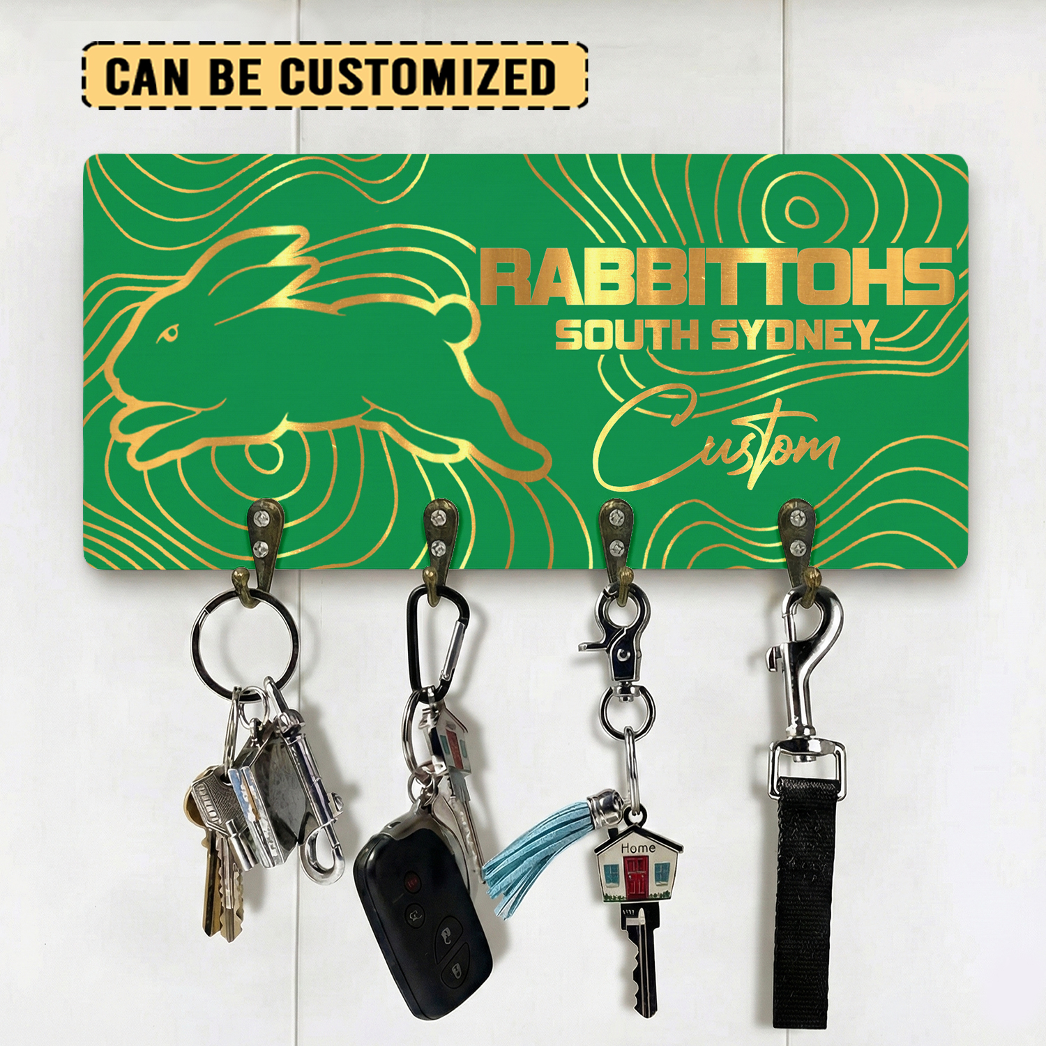 Auspiritmerch South Sydney Rabbitohs Personalized Key Holder Gifts For Fans