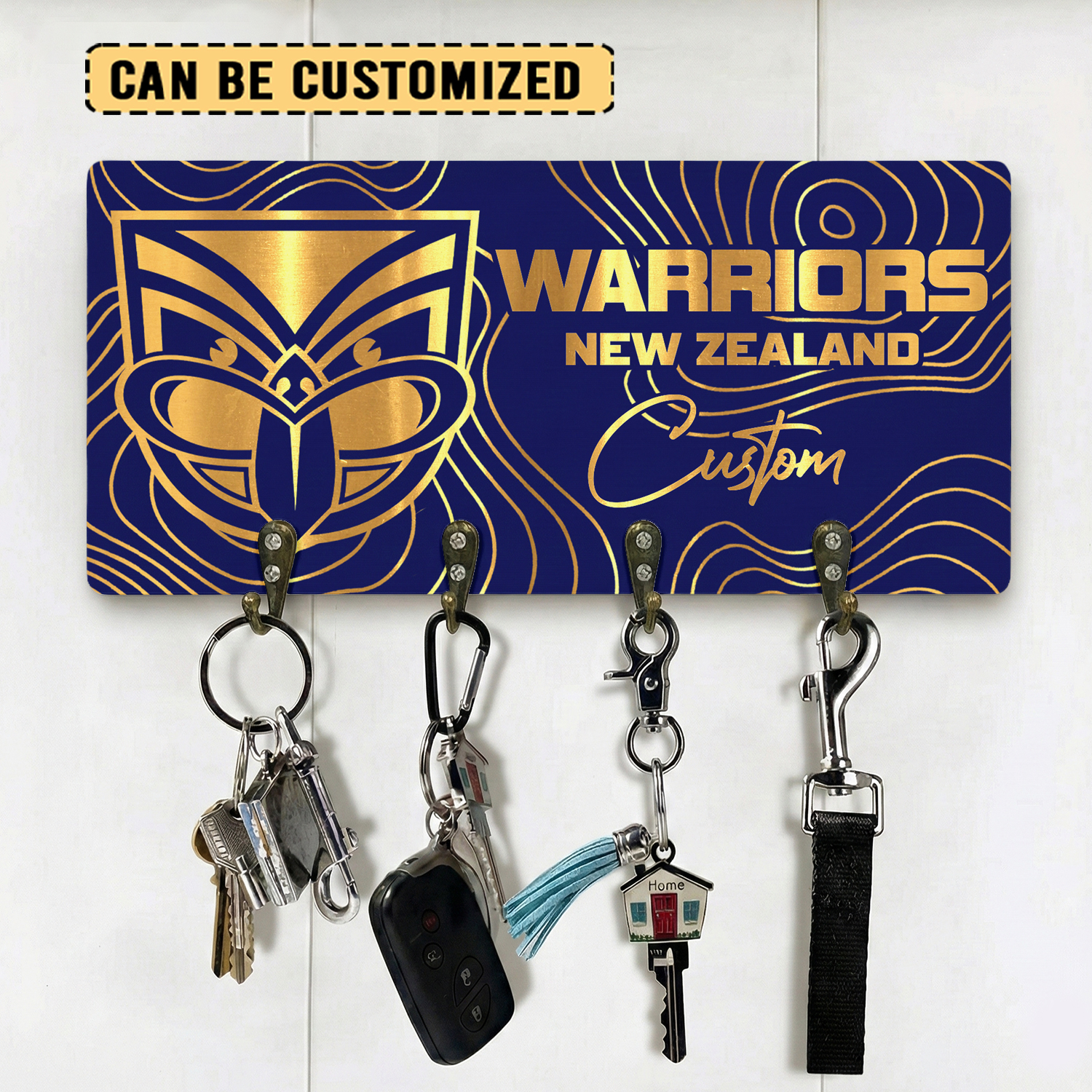 Auspiritmerch New Zealand Warriors Personalized Key Holder Gifts For Fans