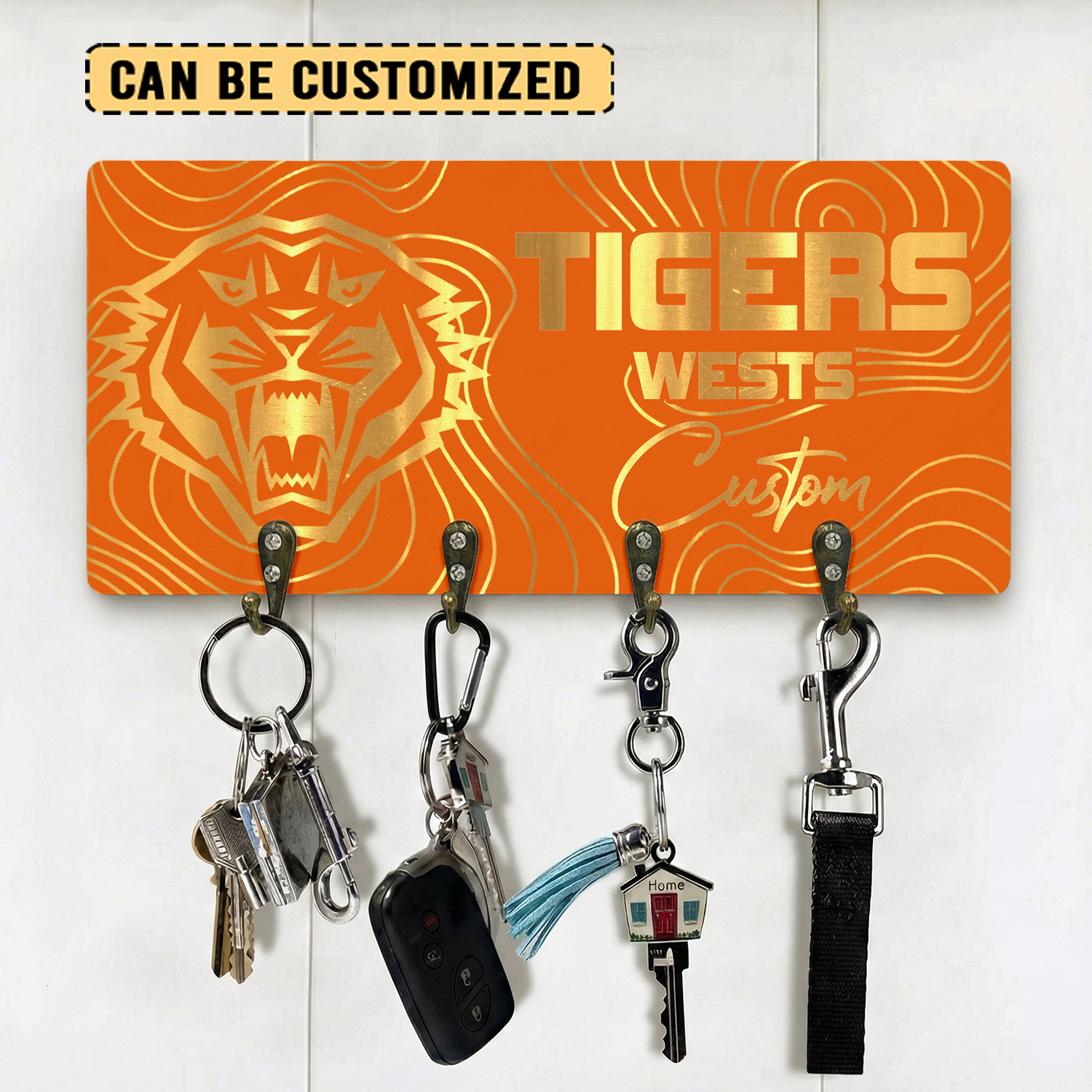 Auspiritmerch Wests Tigers Personalized Key Holder Gifts For Fans