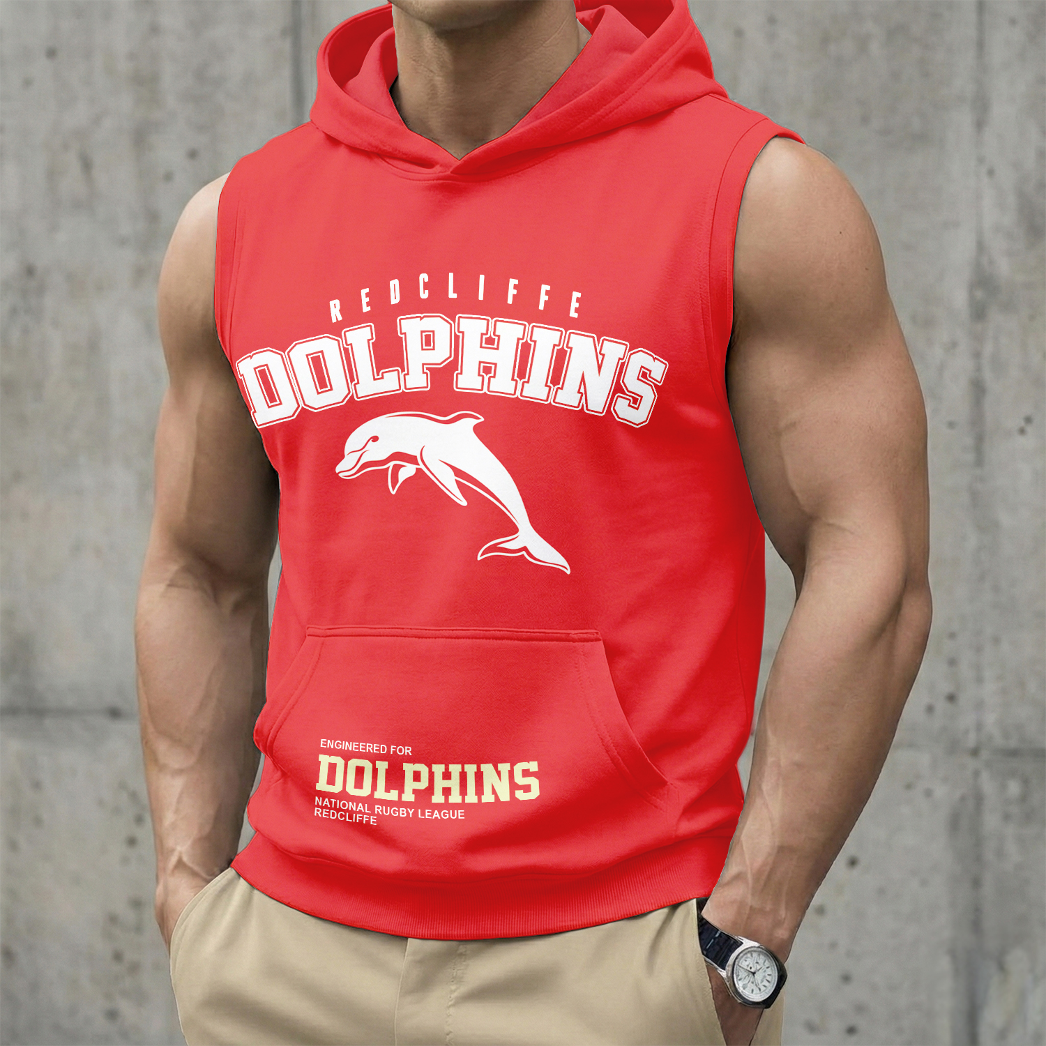 Auspiritmerch Dolphins Personalized Hooded Tank Top Gift For Fans