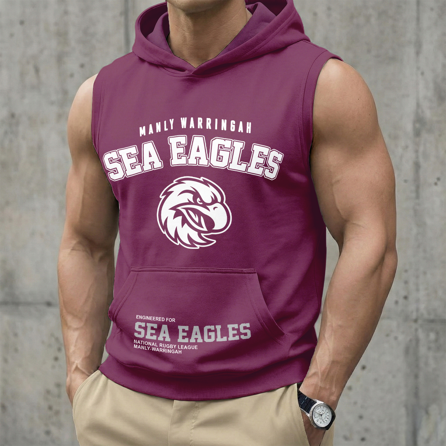 Auspiritmerch Manly Warringah Sea Eagles Personalized Hooded Tank Top Gift For Fans