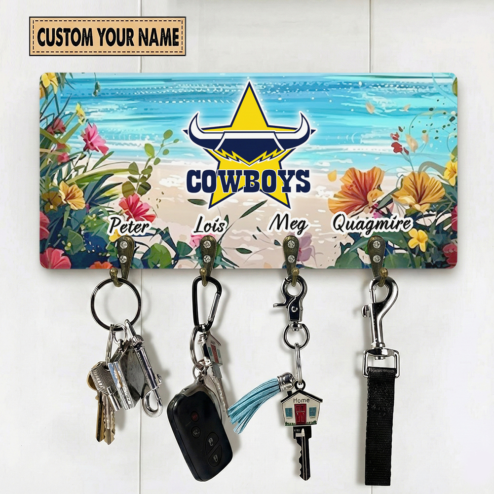 Auspiritmerch North Queensland Cowboys Personalized Key Holder Gifts For Fans