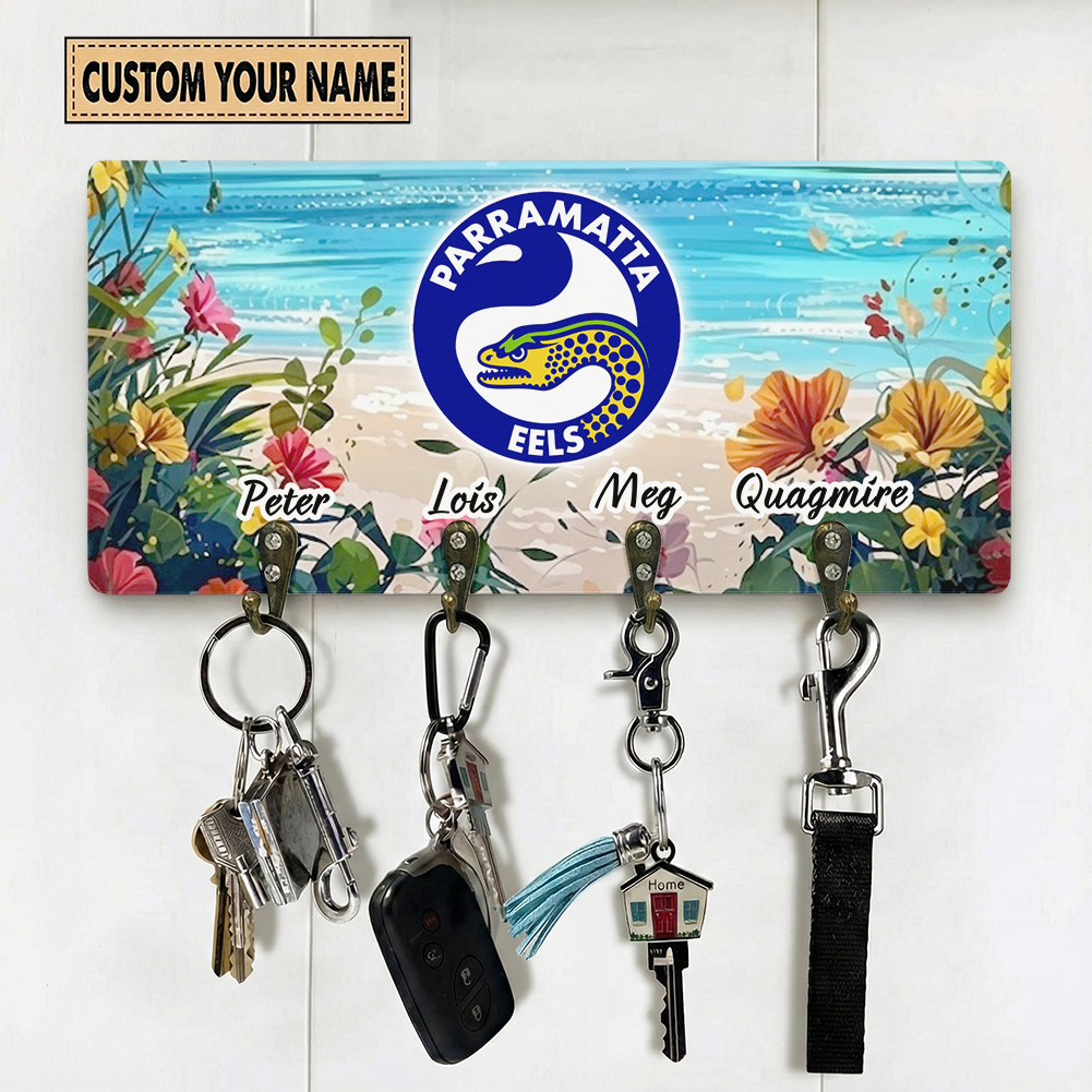 Auspiritmerch Parramatta Eels Personalized Key Holder Gifts For Fans