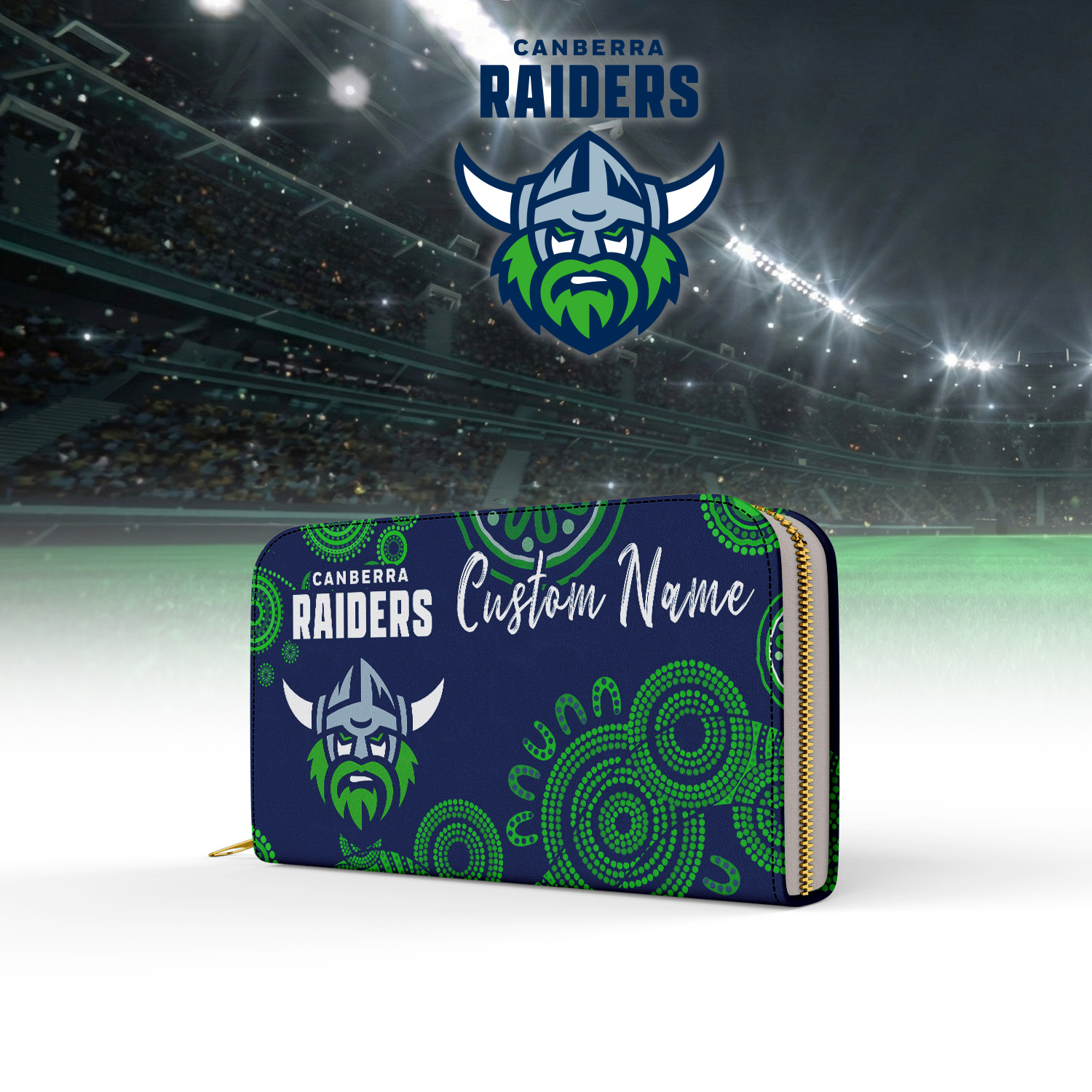 Auspiritmerch Canberra Raiders Personalized Clutch Purse Gift For Fans