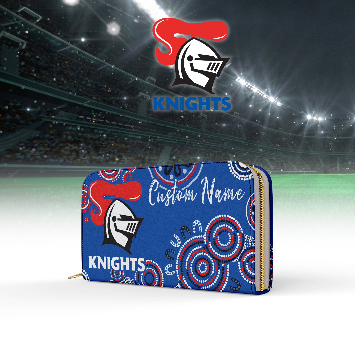 Auspiritmerch Newcastle Knights Personalized Clutch Purse Gift For Fans