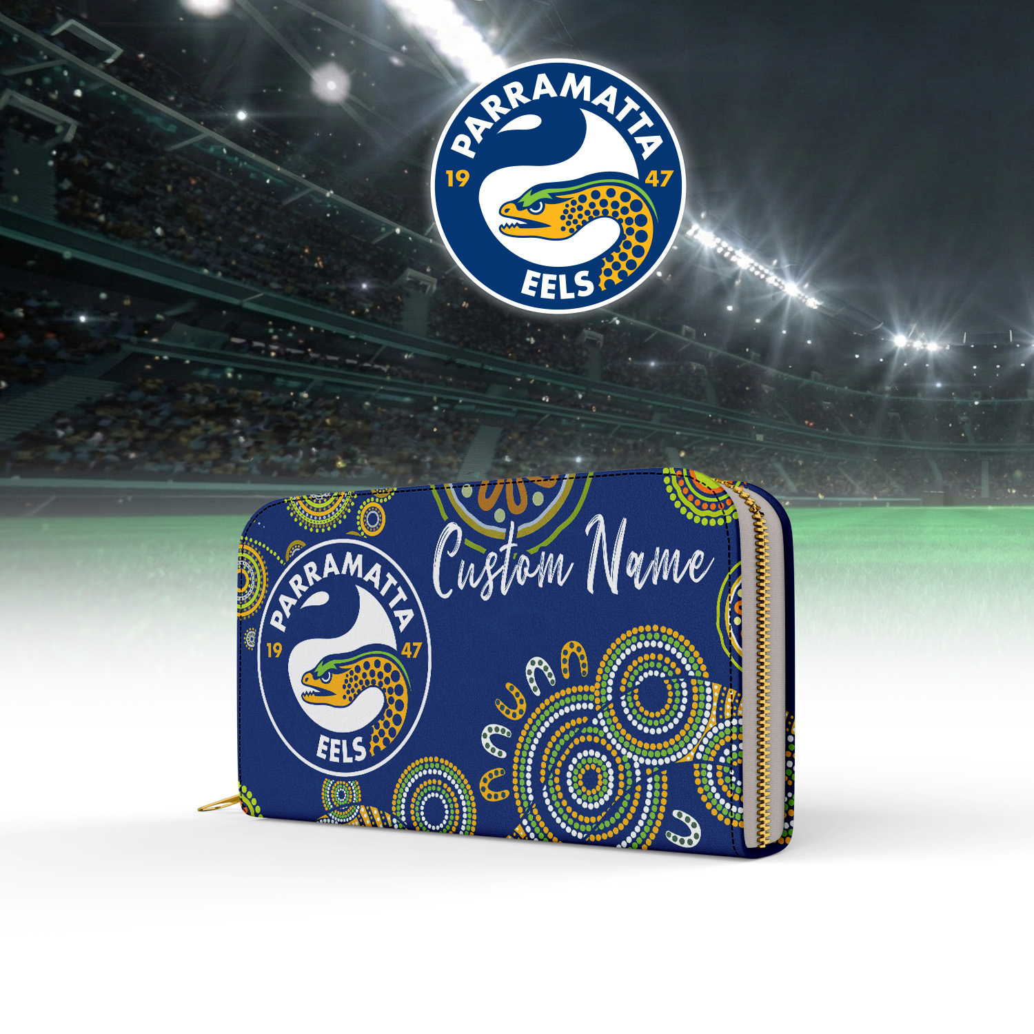 Auspiritmerch Parramatta Eels Personalized Clutch Purse Gift For Fans