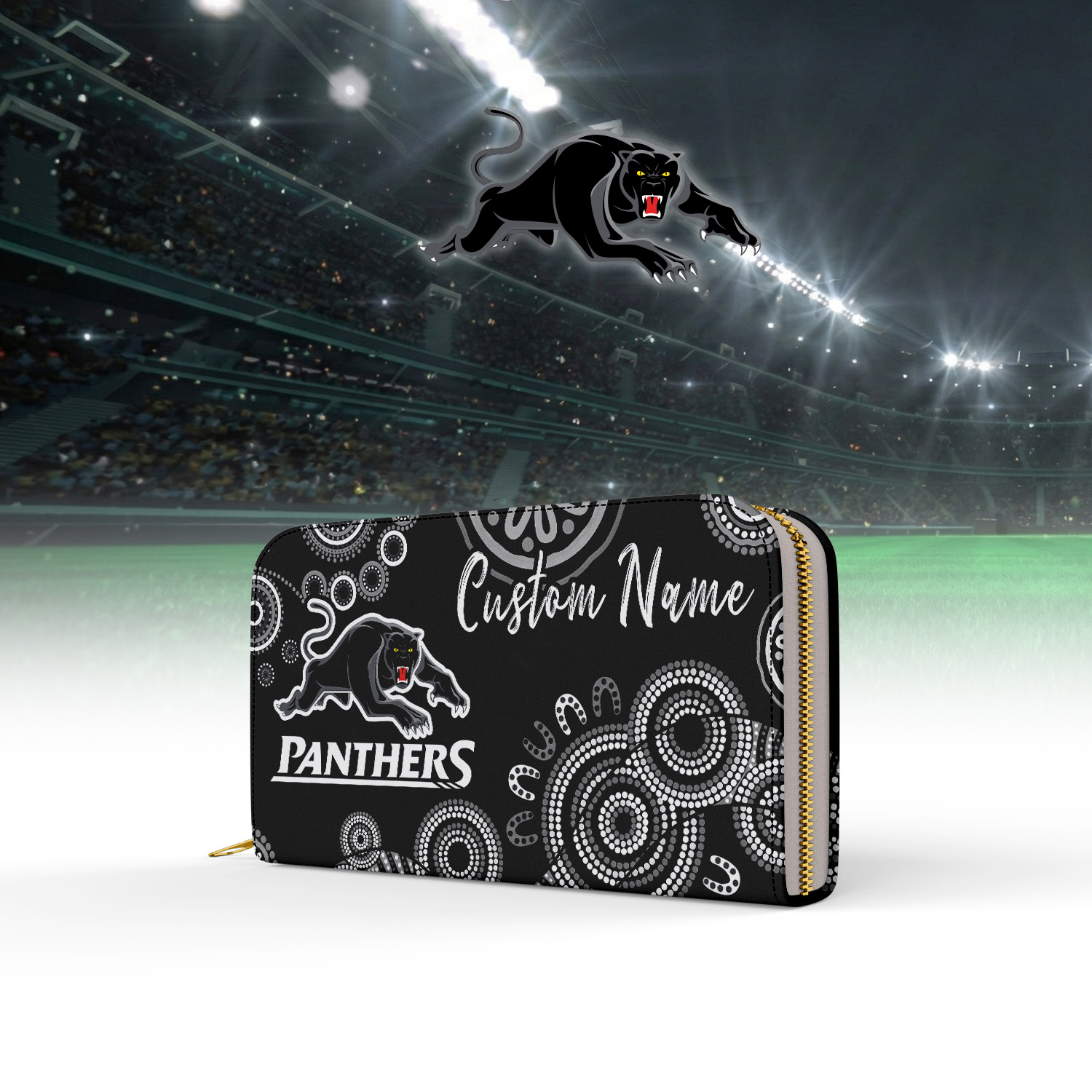 Auspiritmerch Penrith Panthers Personalized Clutch Purse Gift For Fans