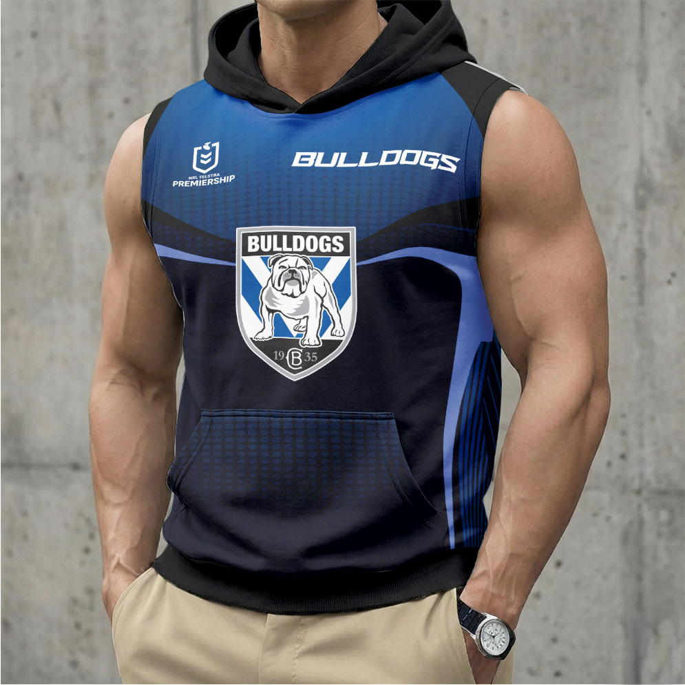 Auspiritmerch Canterbury-Bankstown Bulldogs Personalized Hooded Tank Top Gift For Fans