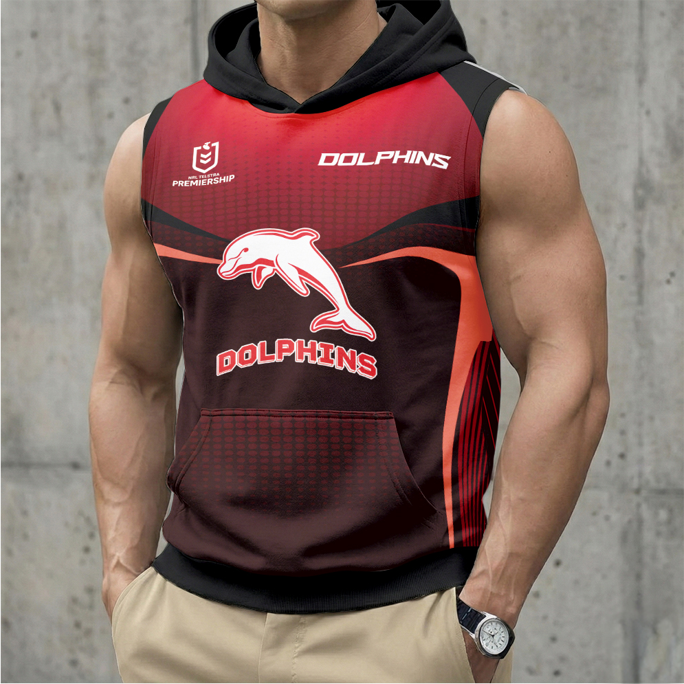 Auspiritmerch Dolphins Personalized Hooded Tank Top Gift For Fans