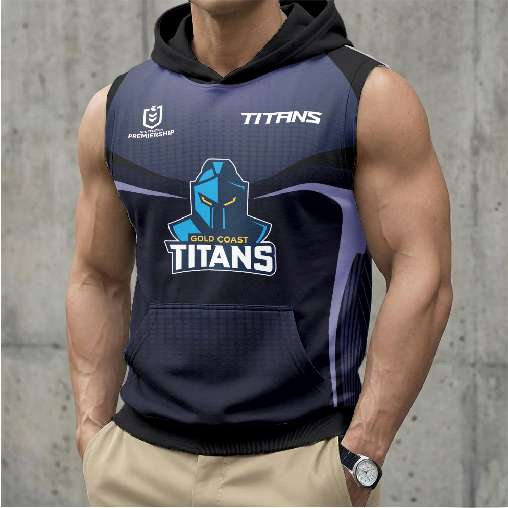 Auspiritmerch Gold Coast Titans Personalized Hooded Tank Top Gift For Fans