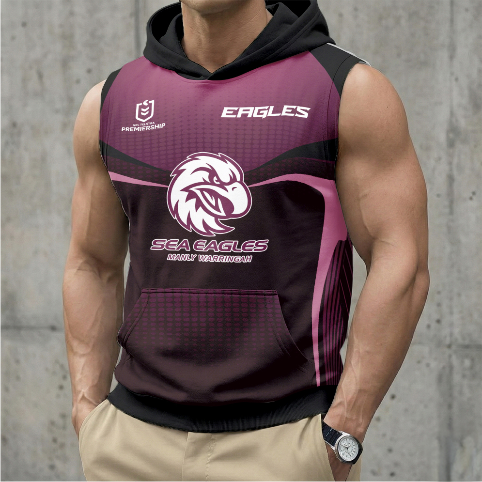 Auspiritmerch Manly Warringah Sea Eagles Personalized Hooded Tank Top Gift For Fans
