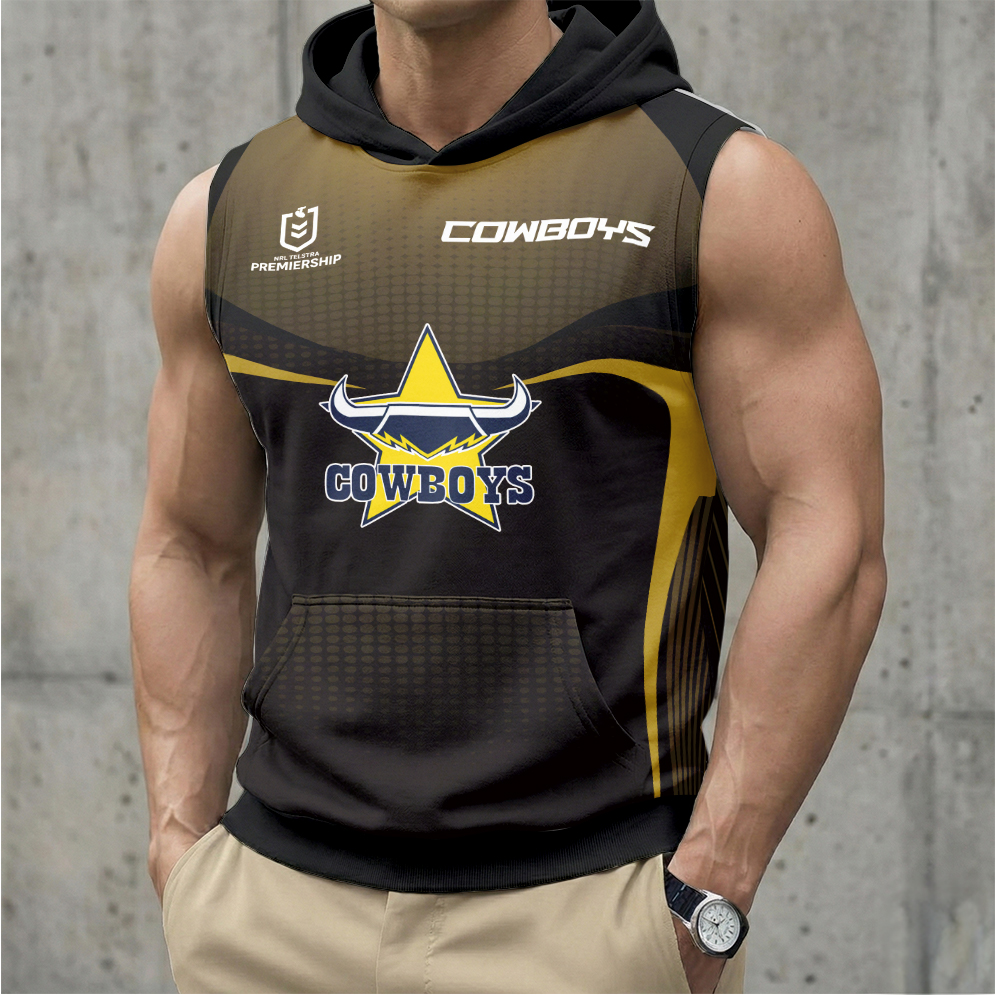 Auspiritmerch North Queensland Cowboys Personalized Hooded Tank Top Gift For Fans