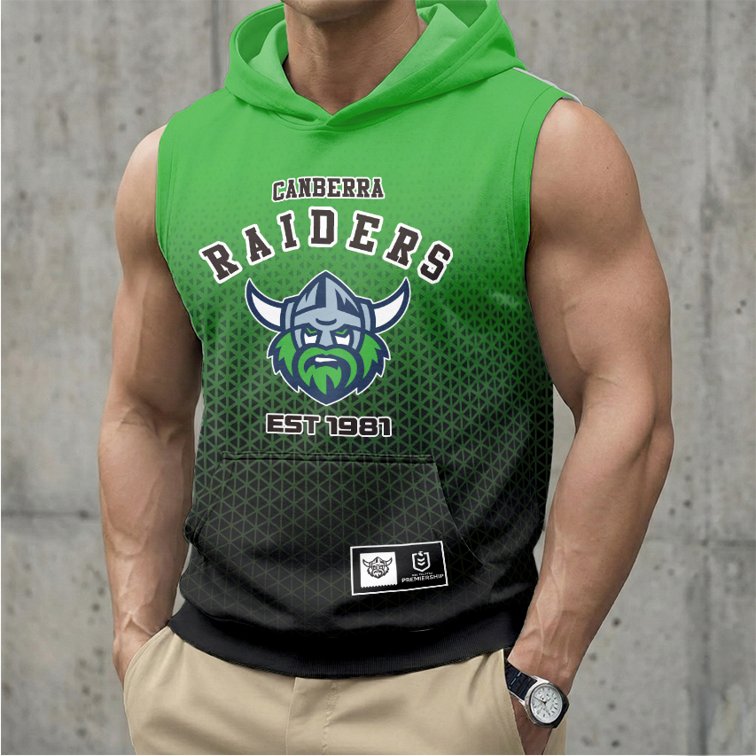 Auspiritmerch Canberra Raiders Personalized Hooded Tank Top Gift For Fans