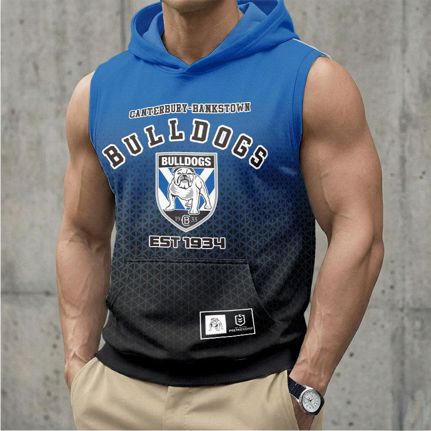 Auspiritmerch Canterbury-Bankstown Bulldogs Personalized Hooded Tank Top Gift For Fans