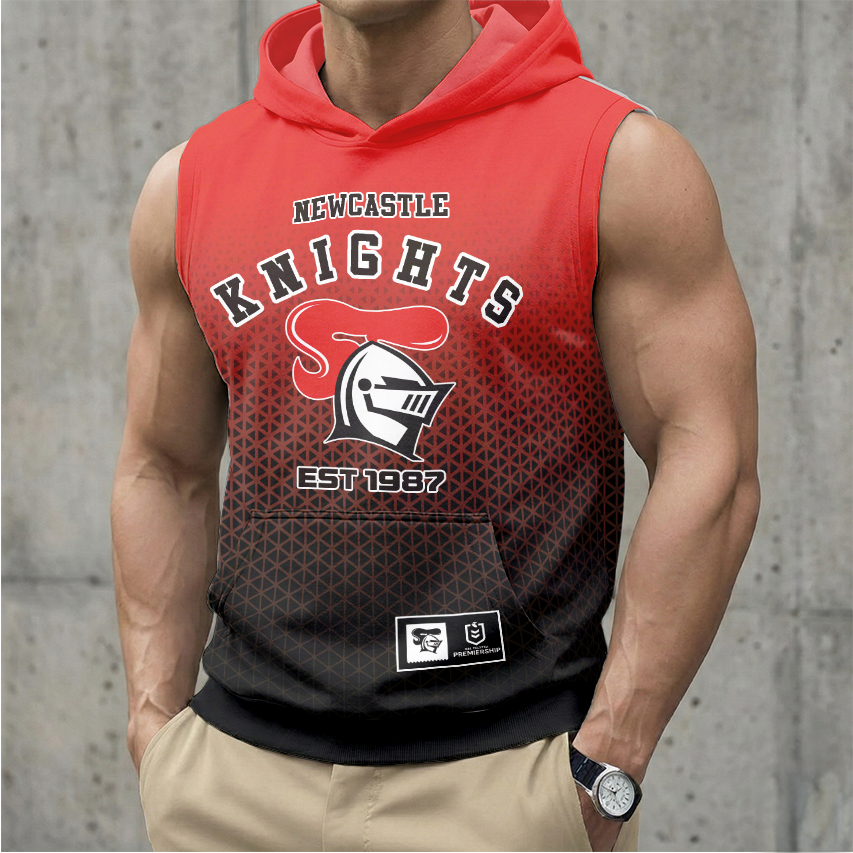 Auspiritmerch Newcastle Knights Personalized Hooded Tank Top Gift For Fans