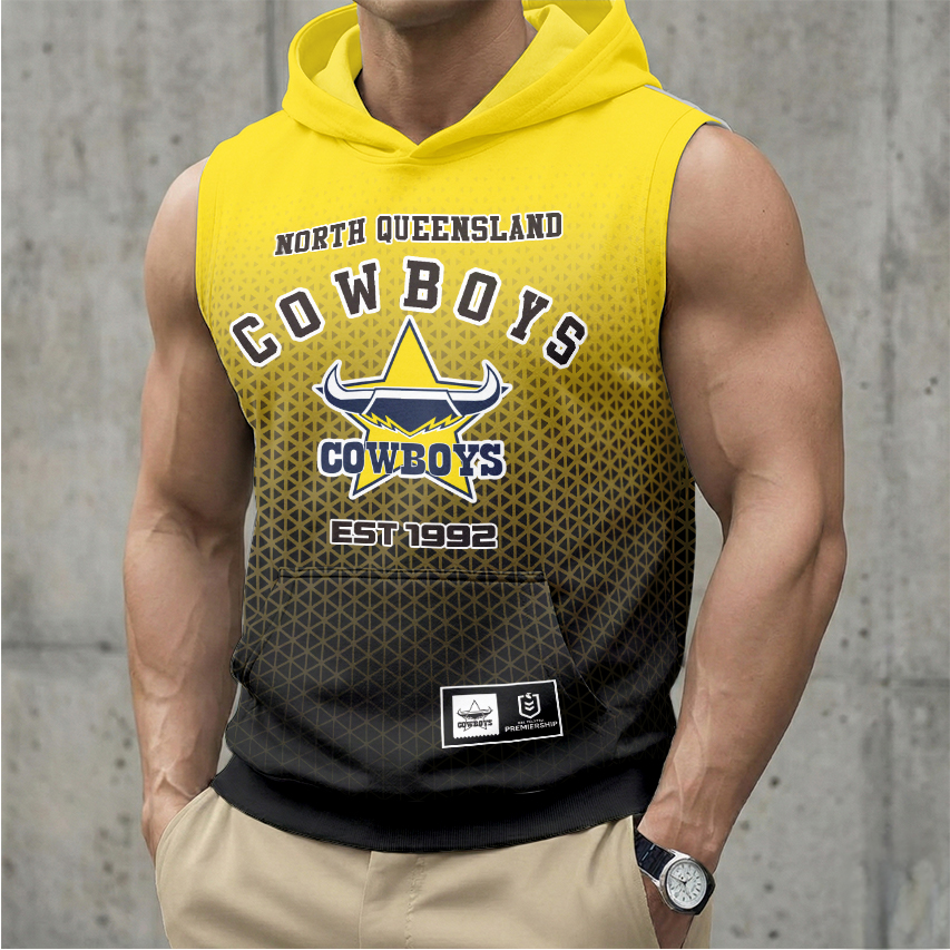 Auspiritmerch North Queensland Cowboys Personalized Hooded Tank Top Gift For Fans