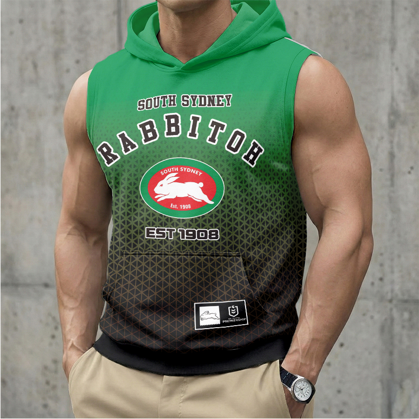Auspiritmerch South Sydney Rabbitohs Personalized Hooded Tank Top Gift For Fans